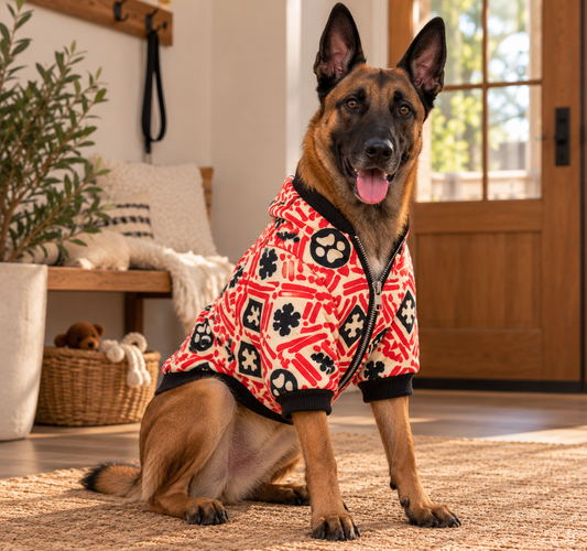 Paw Print Zip Hoodie