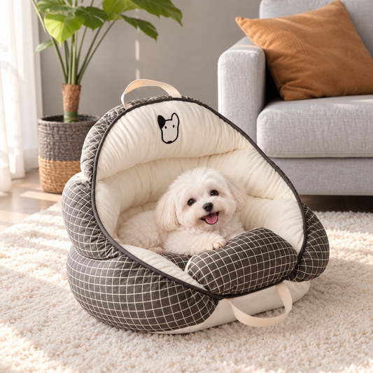 Pet Car Seat Plush Bed
