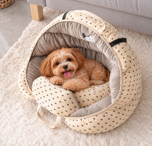 Pet Car Seat Plush Bed