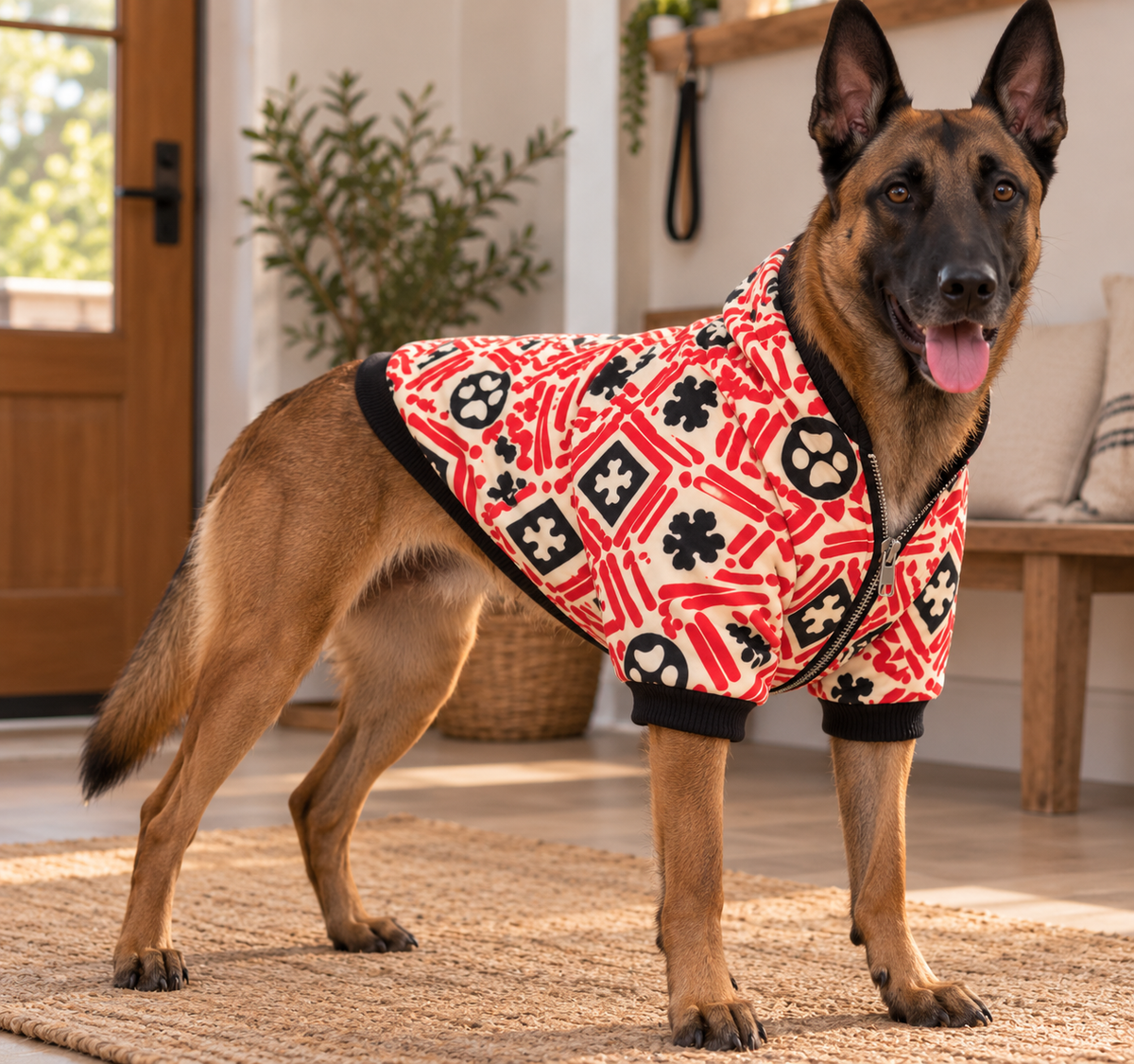 Paw Print Zip Hoodie